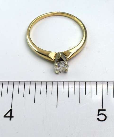 14KT 0.25CT Diamond Solitaire Ring