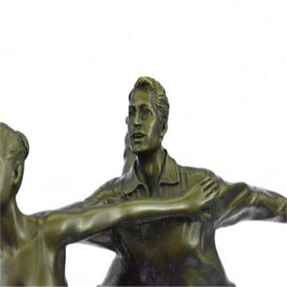 Ice Skating Bronze Sculpture