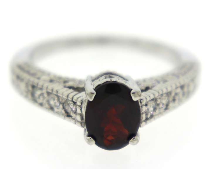 Sterling Silver Set of 4 Gemstone Rings