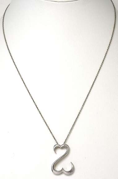 Sterling Silver Open Heart Pendant & Chain