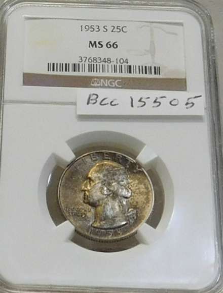 1953-S Washington Quarter NGC MS-66