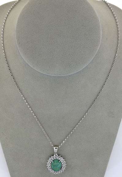 Mesmerizing Emerald & Topaz Necklace in Sterling Silver