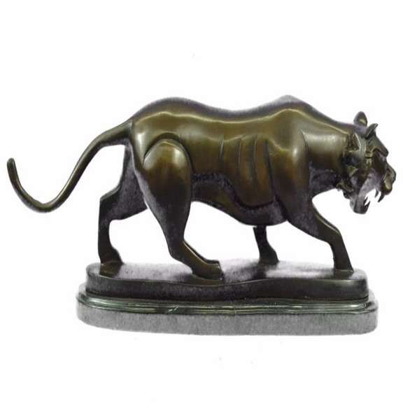 Tiger Bronze Sculpture