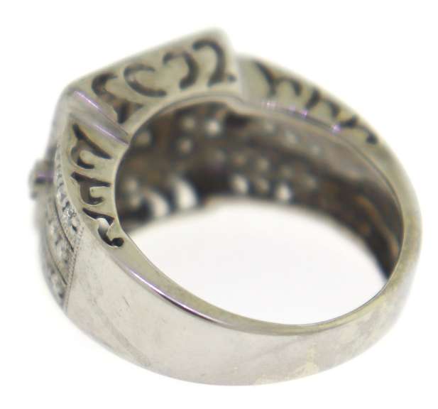 Brilliant Invisible Set RBC Halo Milgrain Ring