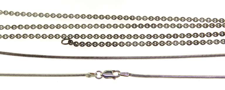 Vintage Sterling Silver Lot of 2  Chain Necklaces