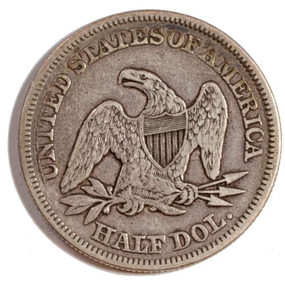 1858  Seated Half Dollar