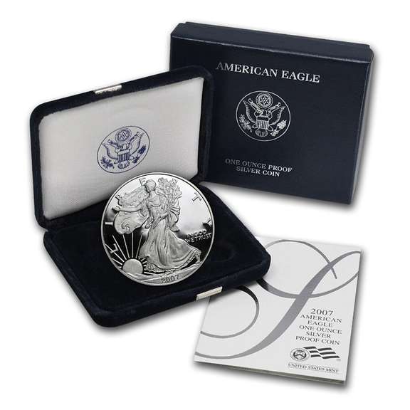 2007 Proof Silver Eagle, OGP