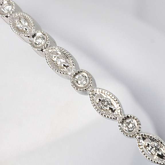 Gorgeous Diamond Bangle in 14K White Gold