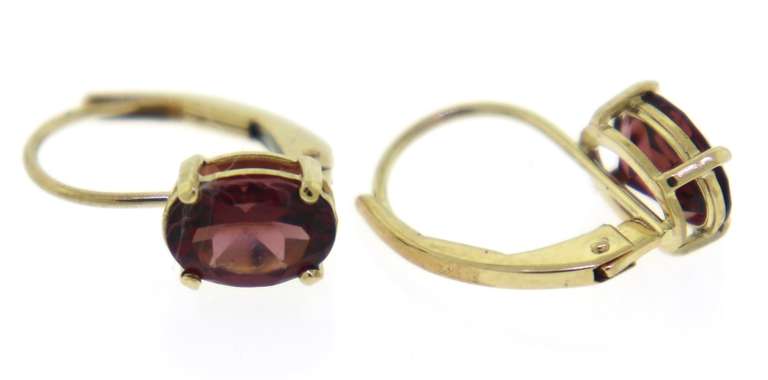 Beautiful Oval Rhoddalite Lever Back Earrings