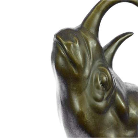 African Rhino Wall Mount Bronze Statue