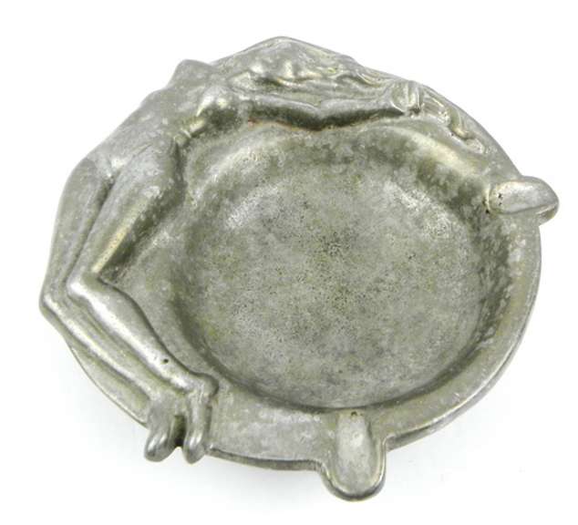 Fabulous Large Art Nouveau Nude Goddess Ashtray