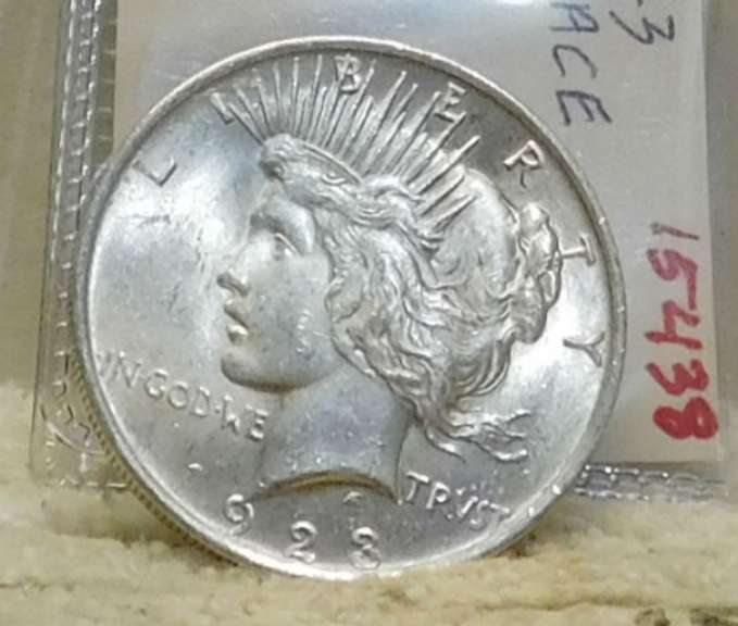1922 Peace Dollar almost Uncirculated