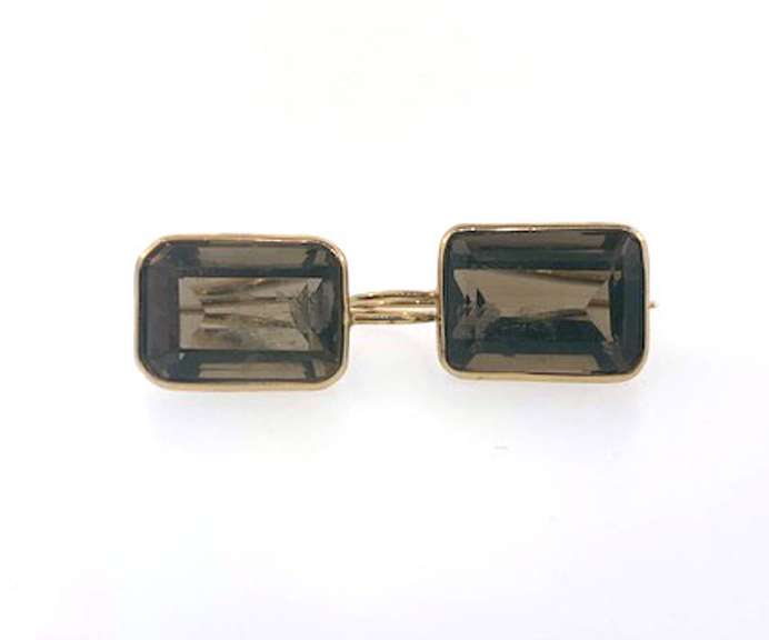 Classic Smoky Gemstone 14kt Earrings