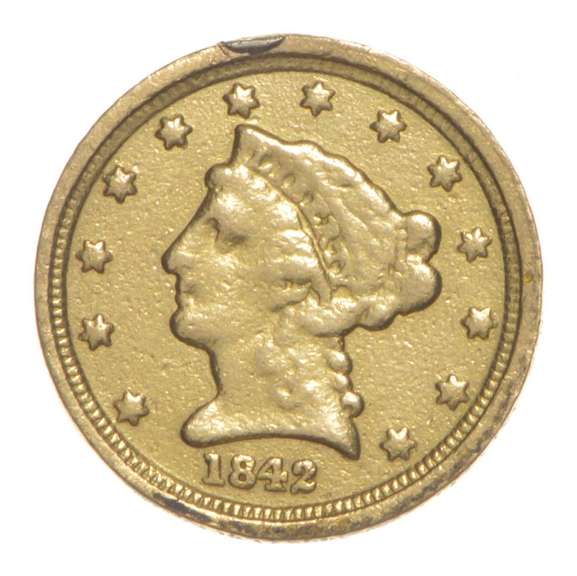 1842-C $2.50 Liberty Head Gold Quarter Eagle - Jewelry Grade