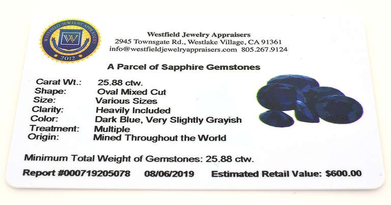 Sparkling 28.55CTW Loose Sapphires