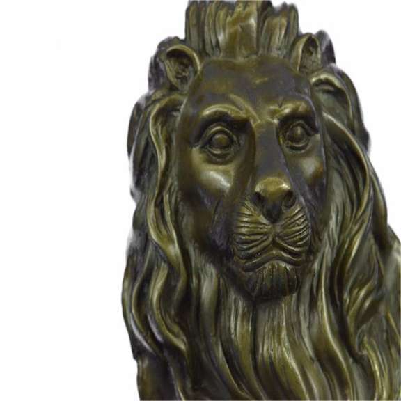 African Lion King of Jungle Edition Bronze Sculpture