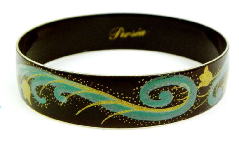 Arcadia Enameled Bangle Bracelet