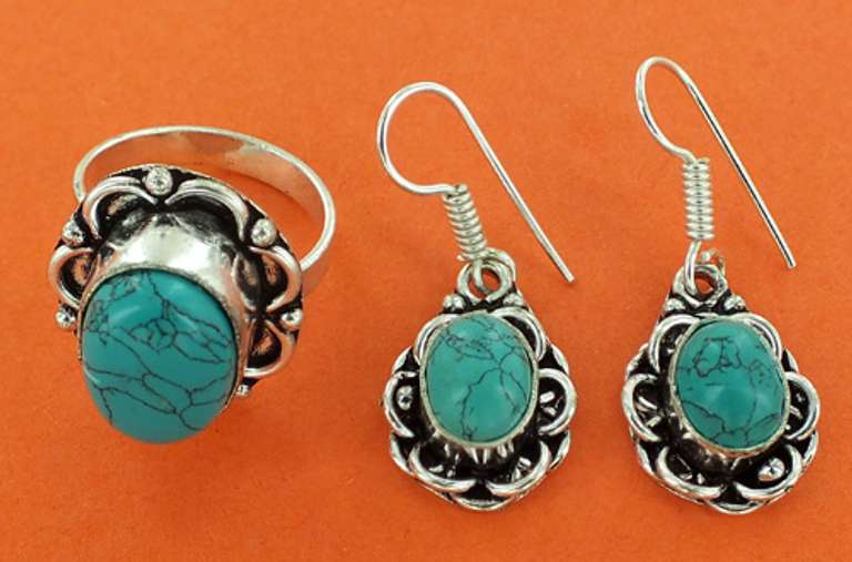 Silver and Natural Stone