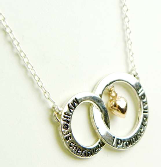 Contemporary Sterling Sentiment Necklace