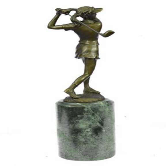 Golfer Female Golfing Trophy Bronze Sculpture