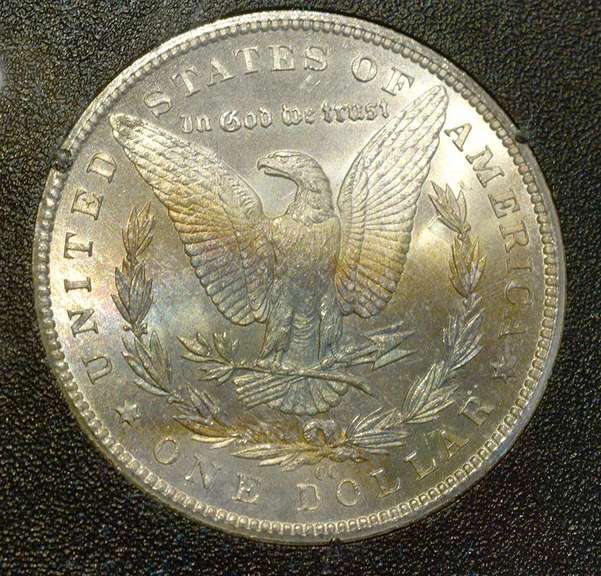 1884-CC Morgan Silver Dollar, GSA, Toned Rev