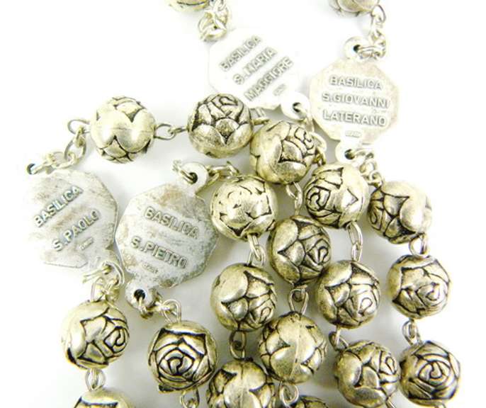Extra Long Italian Rose Bead Rosary