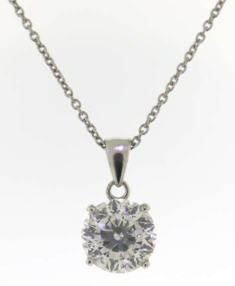 Sterling Silver Cubic Zirconia Necklace