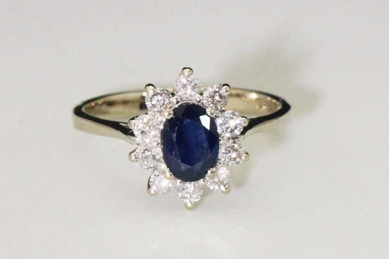 Regal Sapphire & Diamond Ring in 14k