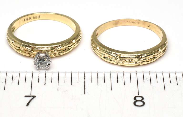 Elegant Wedding Set in 14KT Gold