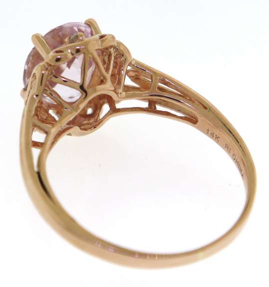 Pretty Kunzite & Diamond Accent Ring