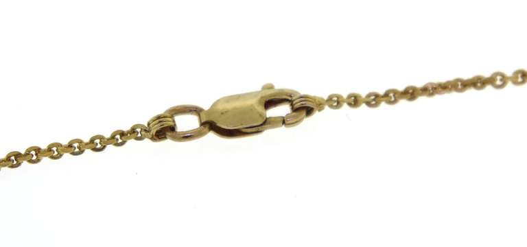 Vintage Emerald Bezel Set Tassle Necklace