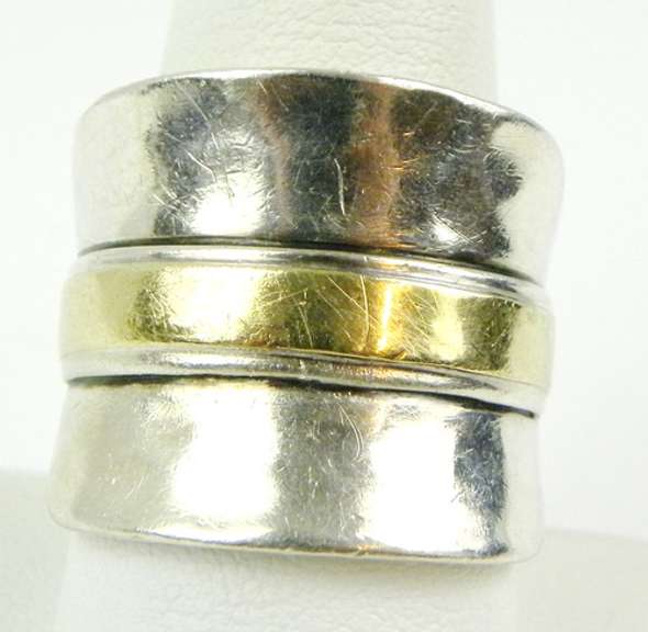 Silpada Wide 2-Tone Sterling Ring, 9.5
