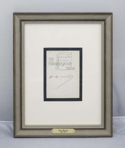 ANDY WARHOL WARHOL THE PHILOSOPHY OF ANDY WARHOL ORIGINAL SOUP CAN DRAWING