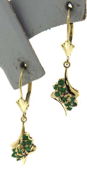 Amazing Emerald Waterfall Dangle Earrings