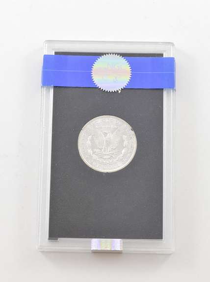 MS64 1885-CC Morgan Silver Dollar GSA Hoard - Graded NGC - Box & COA
