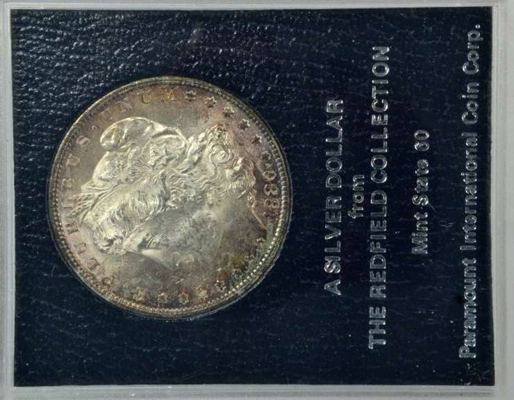 Redfield Collection 1880-S Morgan Dollar. Mint State