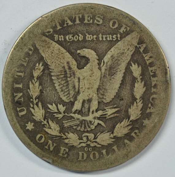 Scarce 1878-CC Morgan Silver Dollar. Circ