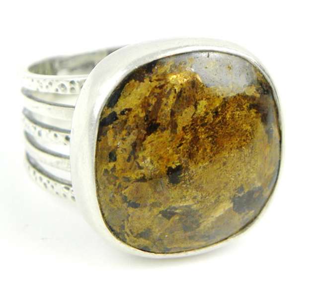Silpada Heavy Sterling Ring with Brown Kyanite, 9