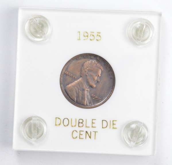 1955 Lincoln Wheat Cent - Double Die - Slabbed