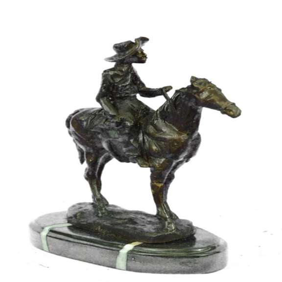 Rogers Bronze Statue on Marble Base Sculpture