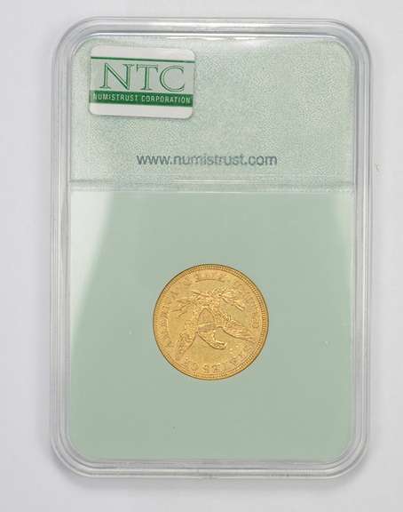 AU58 1861 $5.00 Liberty Head Gold Half Eagle - Graded NTC