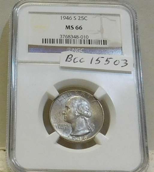 1946-S Washington Quarter NGC MS-66