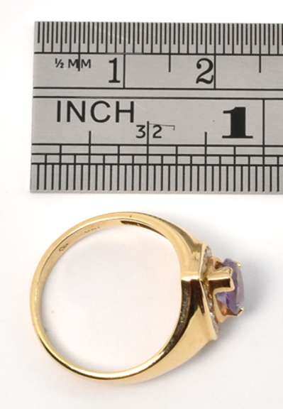 Cute Heart Shaped Amethyst Ring