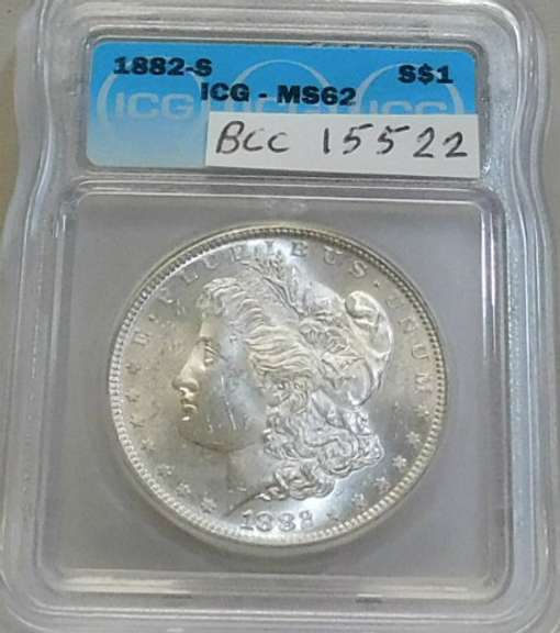 1882-S Morgan Dol ICG MS-62
