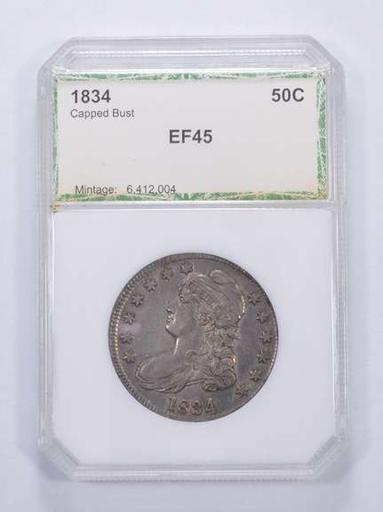 EF45 1834 Capped Bust Half Dollar - Graded PCI