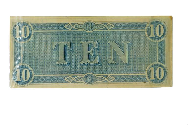 $10 Confederate Note Feb 17 1864 T-68 AU 50 EPQ