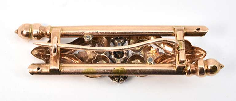 Antique Gold Brooch with Diamonds