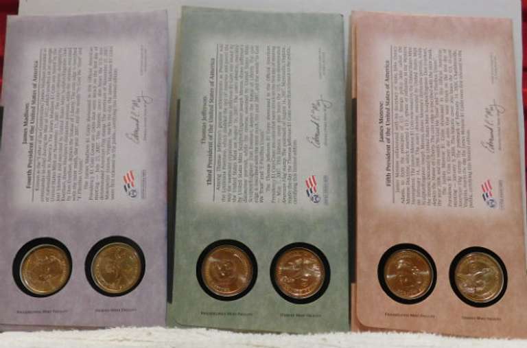 3 each 2007/8 Coin Postal Covers