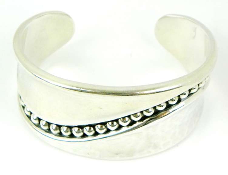 Wonderful Wide Sterling Silver Cuff Bracelet