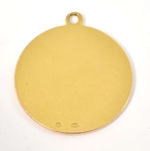 Large and Heavy 18k Religious Medal